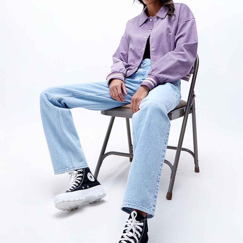 Pacsun LA Hearts Purple Corduroy Bomber Jacket - Picture 4 of 4